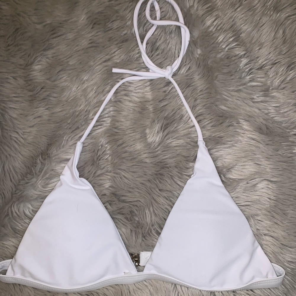 White Triangle Bikini Top